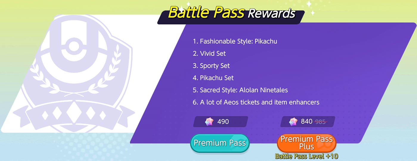 Pokemon Unite Season Pass details.